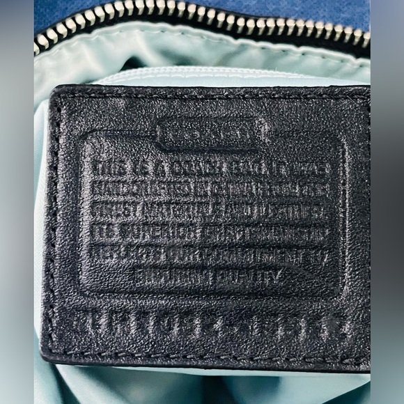 Coach Shoulder / Satchel Bag with handles Black Canvas Leather  - Modern C Logo - Picture 15 of 15